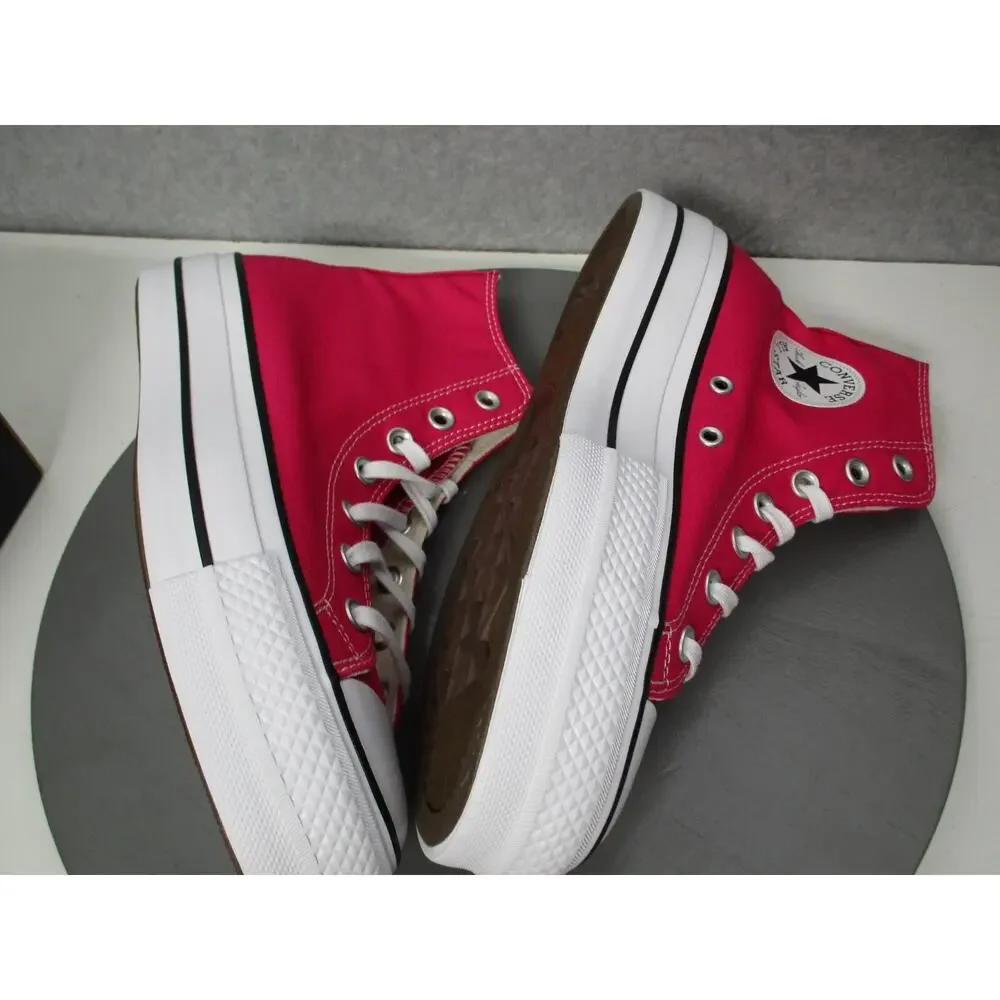 Converse All Star CTAS Lift Hi Pink White Platform Shoes Womens Sz 8.5